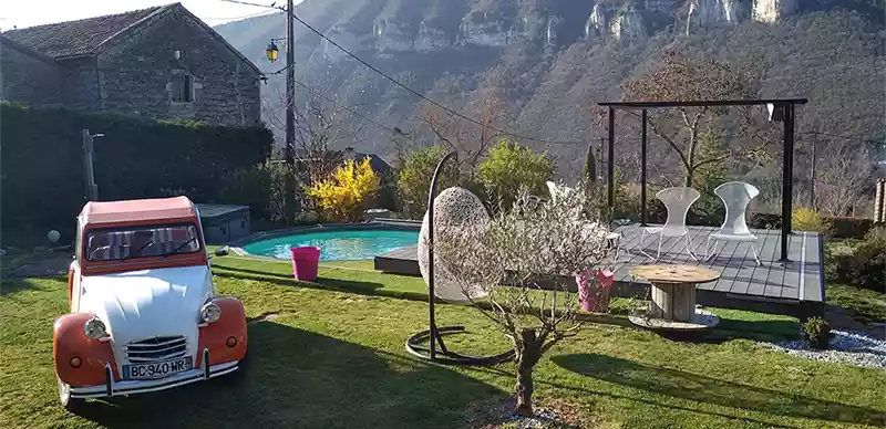 piscine gite insolites Gorges du Tarn